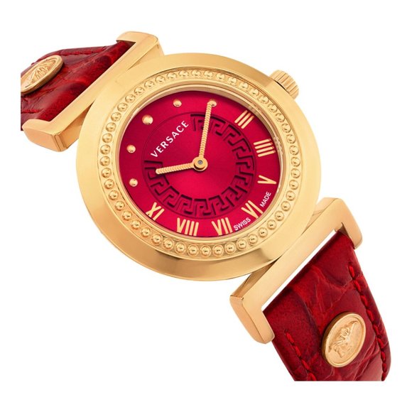 Versace Gold 35mm Collection Red Women\'s Watch